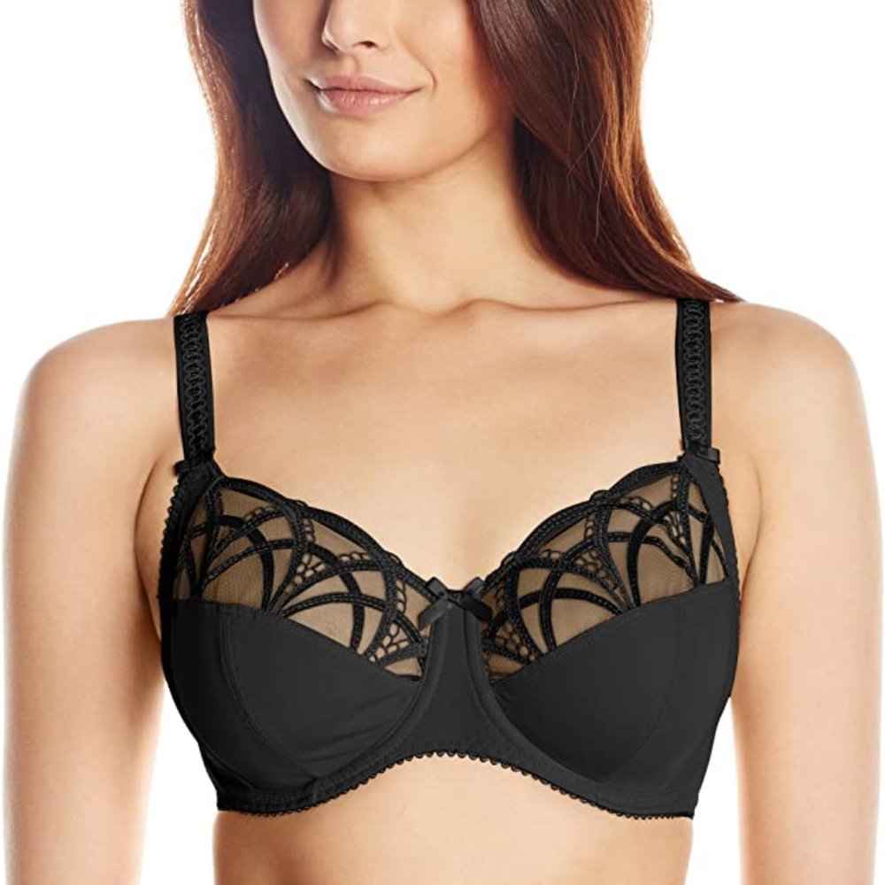 *NWT* Fantasie "Alex" Black Lace Side Support Underwire Bra